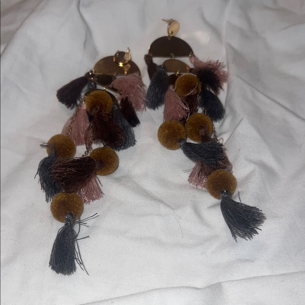Long tassel earrings. Only tried on.